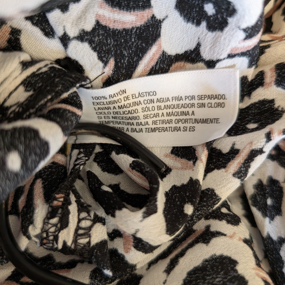 Diane Von Furstenberg X Target Womens  Medium Smocked Midi Dress Black Vacation - Picture 5 of 5